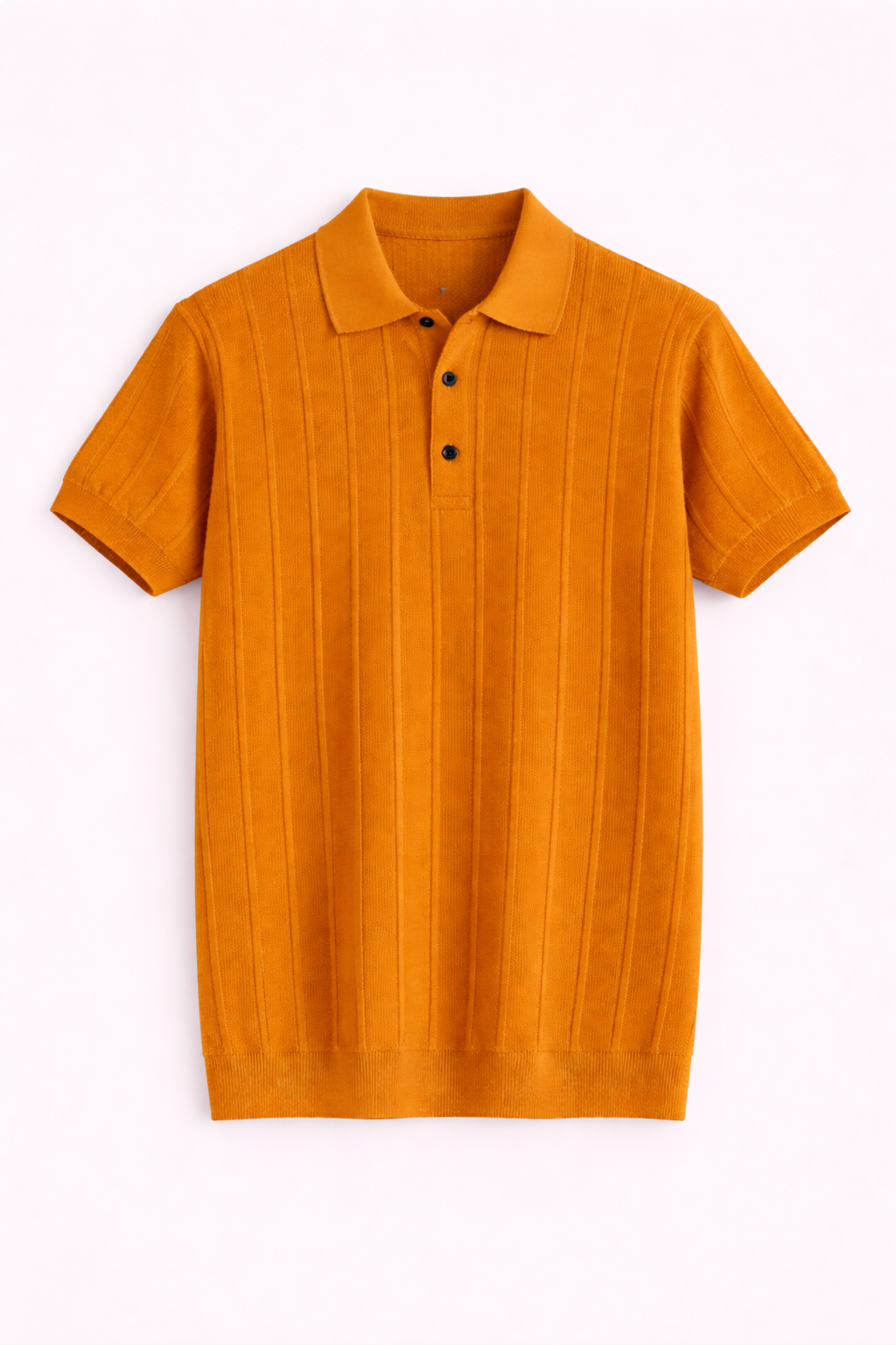 Polo en maille légère à col boutonné pour hommes - Ravel