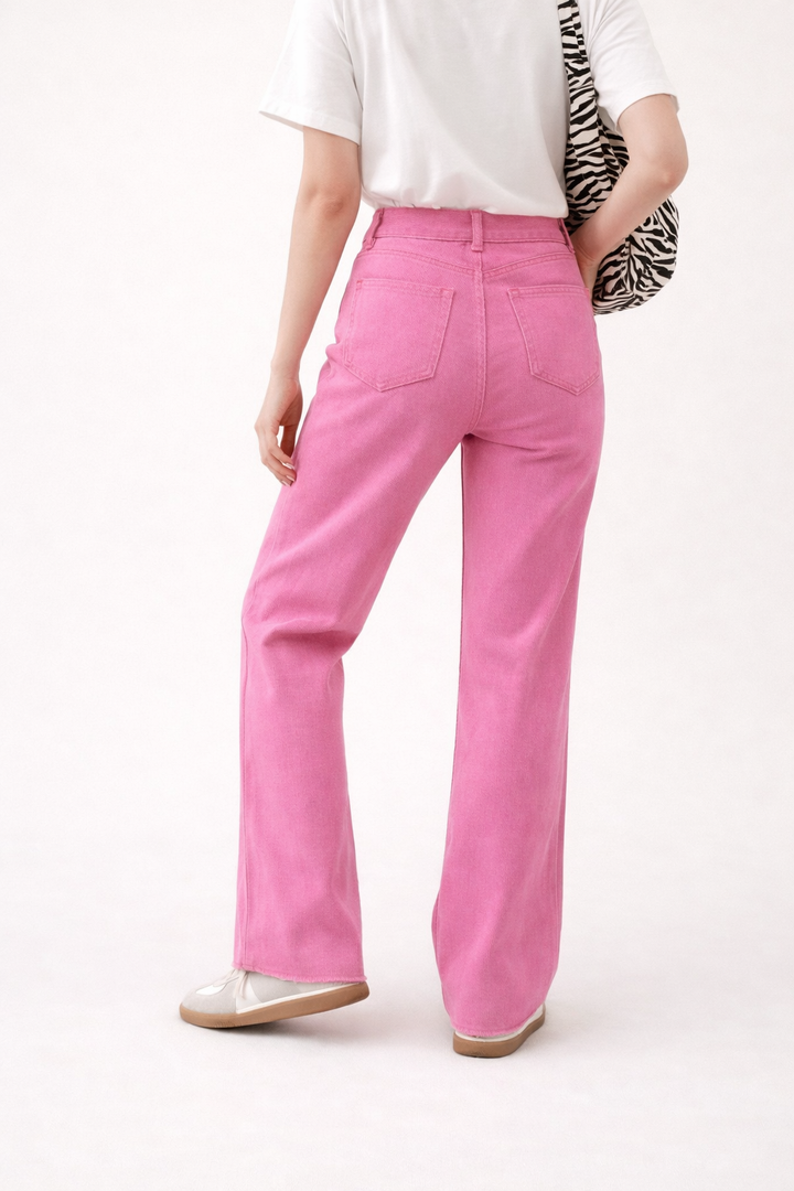 Jean droit taille haute pour femme - Neriva