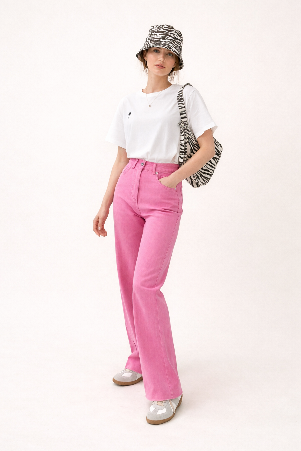 Jean droit taille haute pour femme - Neriva