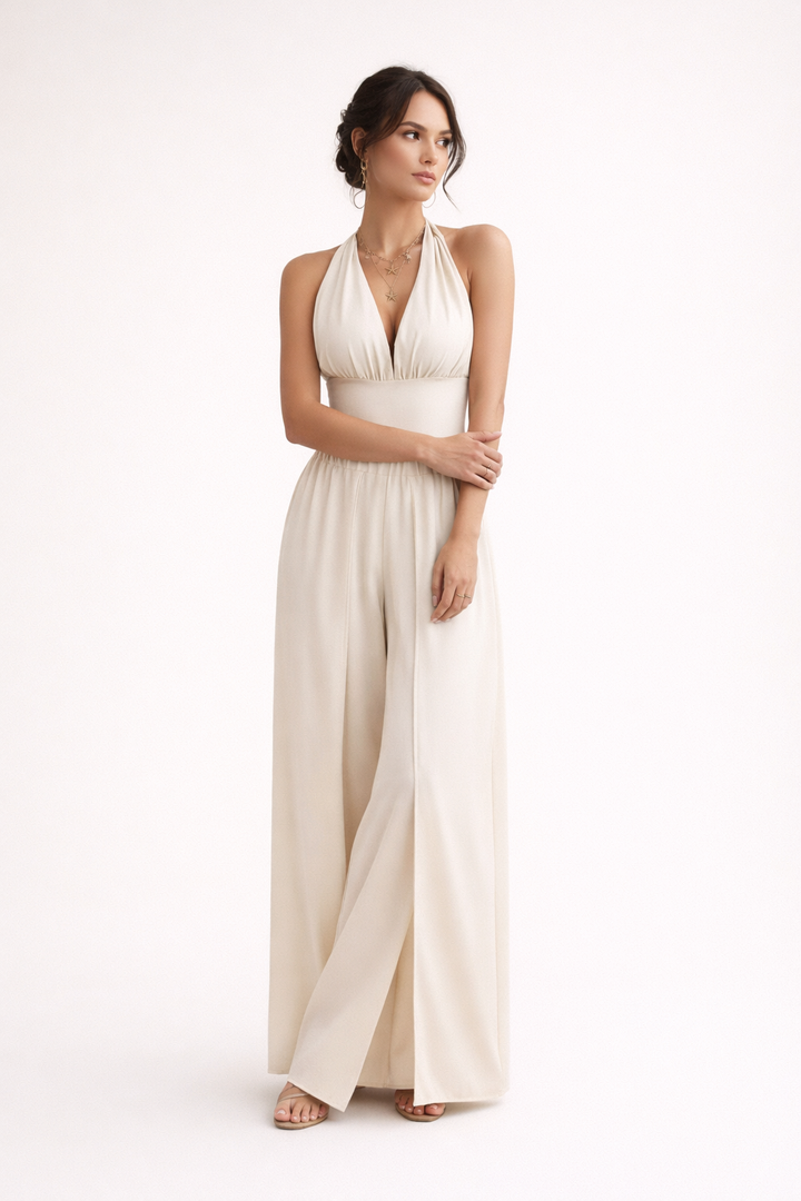 Ensemble licou femme avec pantalon large taille haute - Arelia