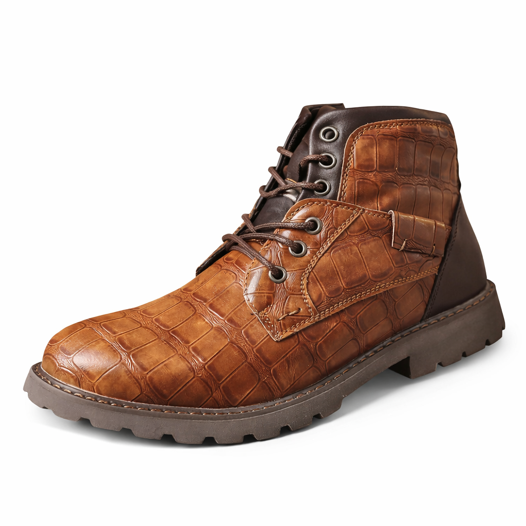 Bottes décontractées pour hommes avec fermeture éclair latérale et tige moyenne - Ivarn