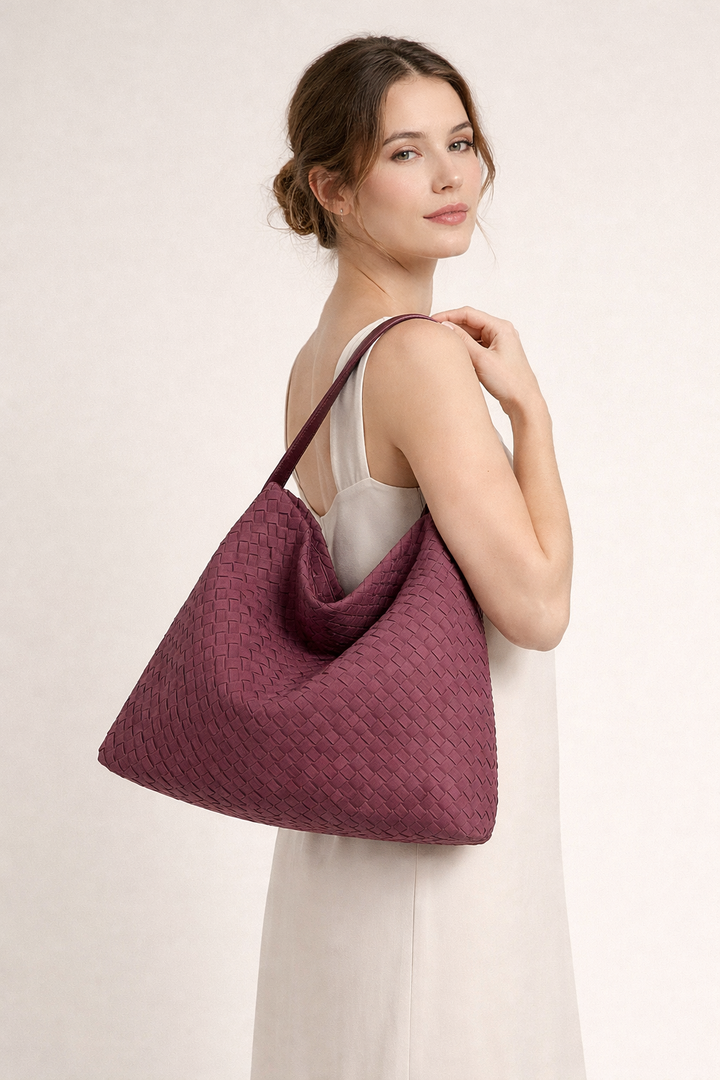 Sac fourre-tout pour femmes au design élégant et tressé