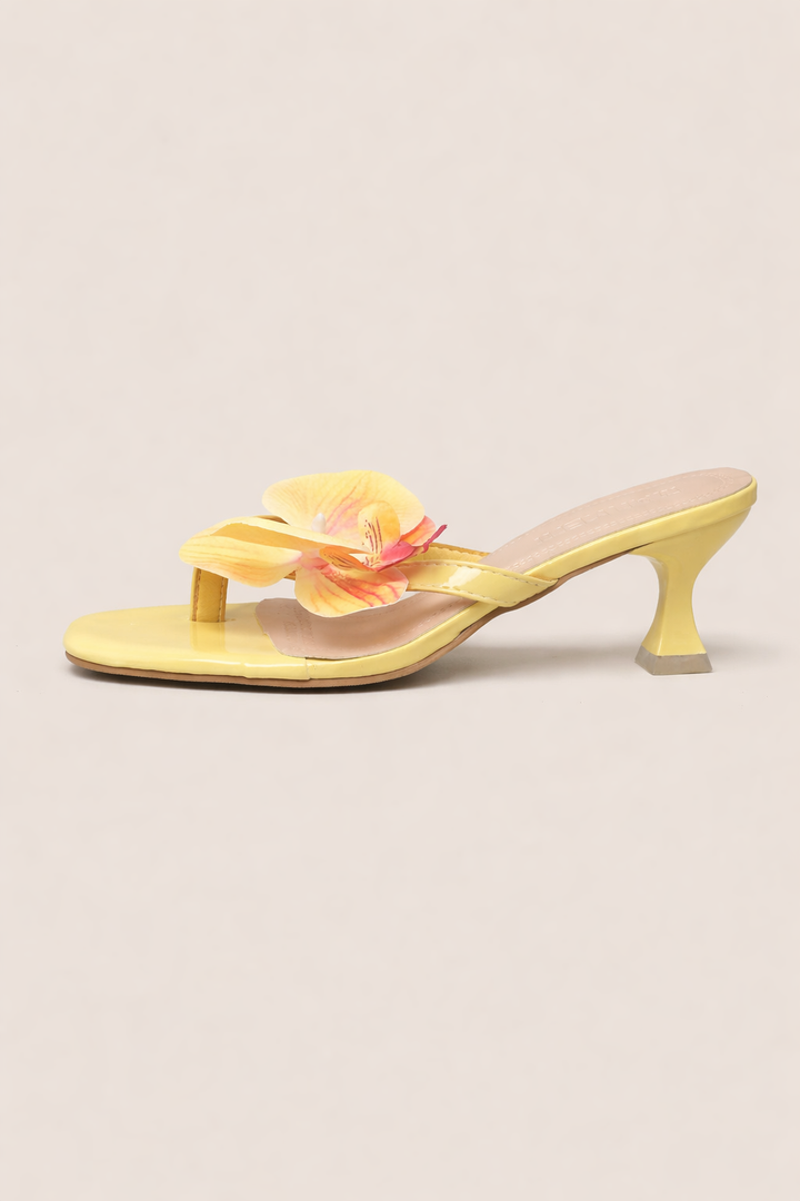 Sandales à talons pour femmes avec application florale - Luciana
