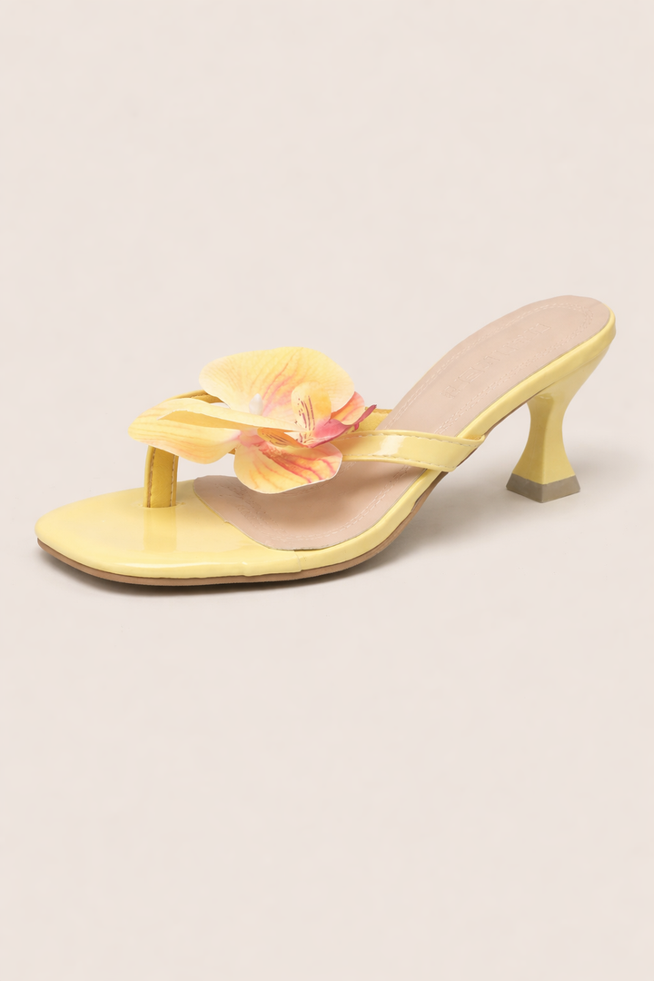 Sandales à talons pour femmes avec application florale - Luciana