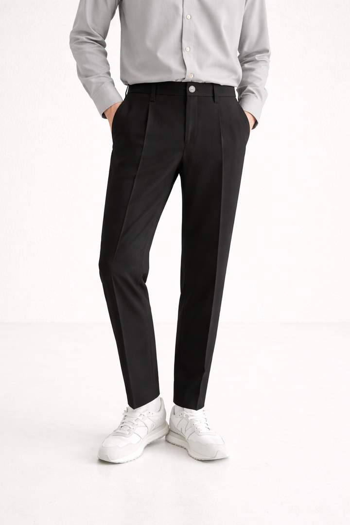 Pantalon droit pour homme avec fermeture sur le devant - Lucien