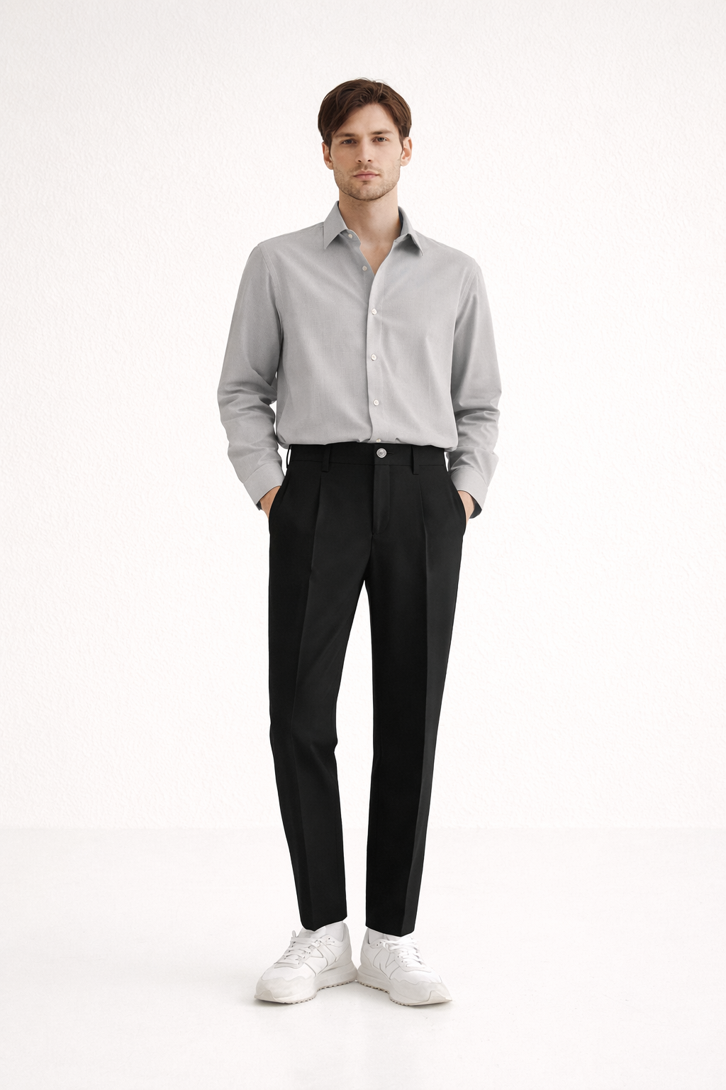 Pantalon droit pour homme avec fermeture sur le devant - Lucien
