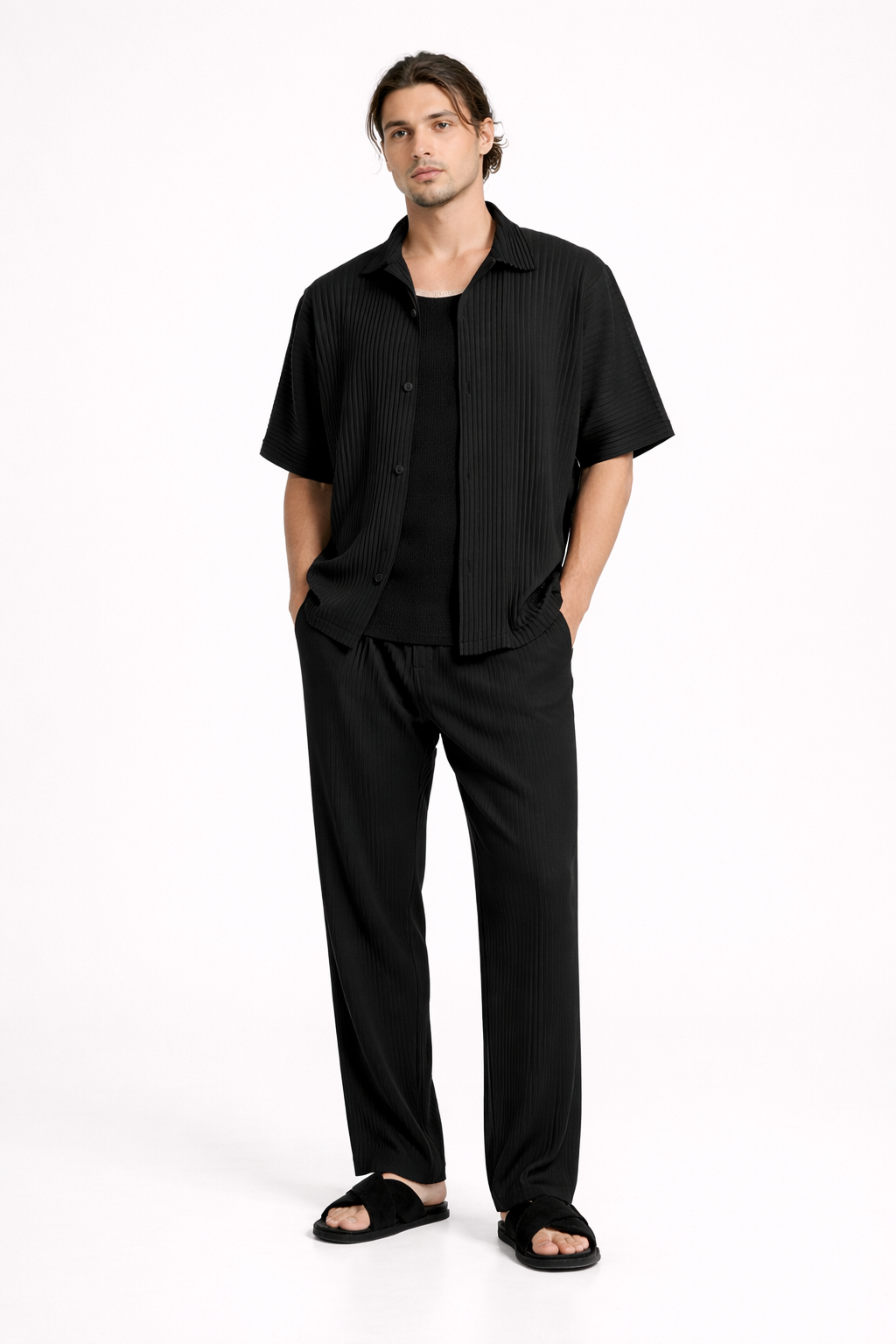Ensemble décontracté pour hommes avec chemise et pantalon droit - Émile