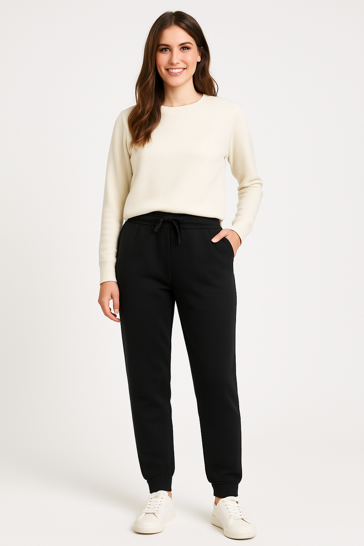Pantalon femme avec effet velours à l'intérieur - Lureta