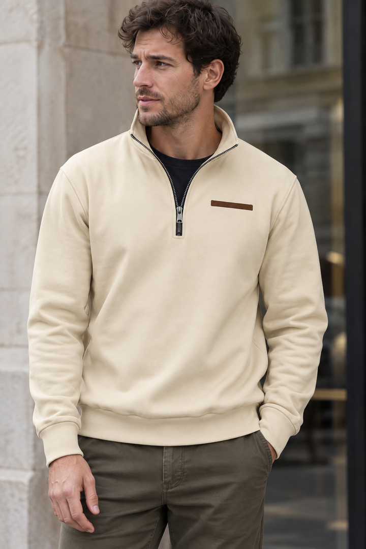 Sweat-shirt à demi-fermeture éclair pour l&