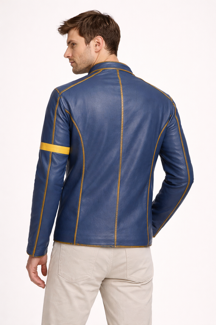 Veste motard homme à col montant - Kervan
