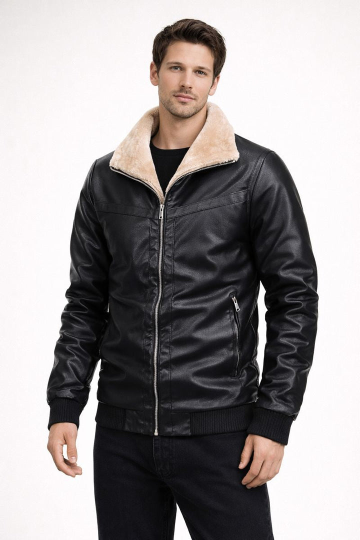 Veste effet cuir pour homme avec doublure intérieure - Rethan