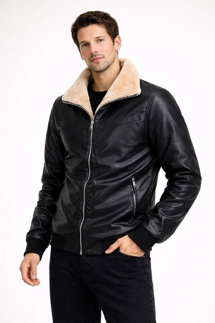 Veste effet cuir pour homme avec doublure intérieure - Rethan