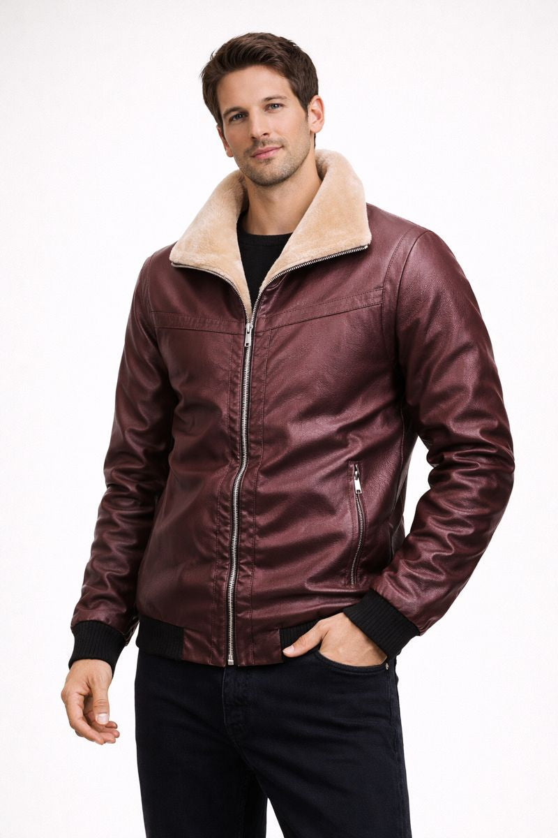 Veste effet cuir pour homme avec doublure intérieure - Rethan