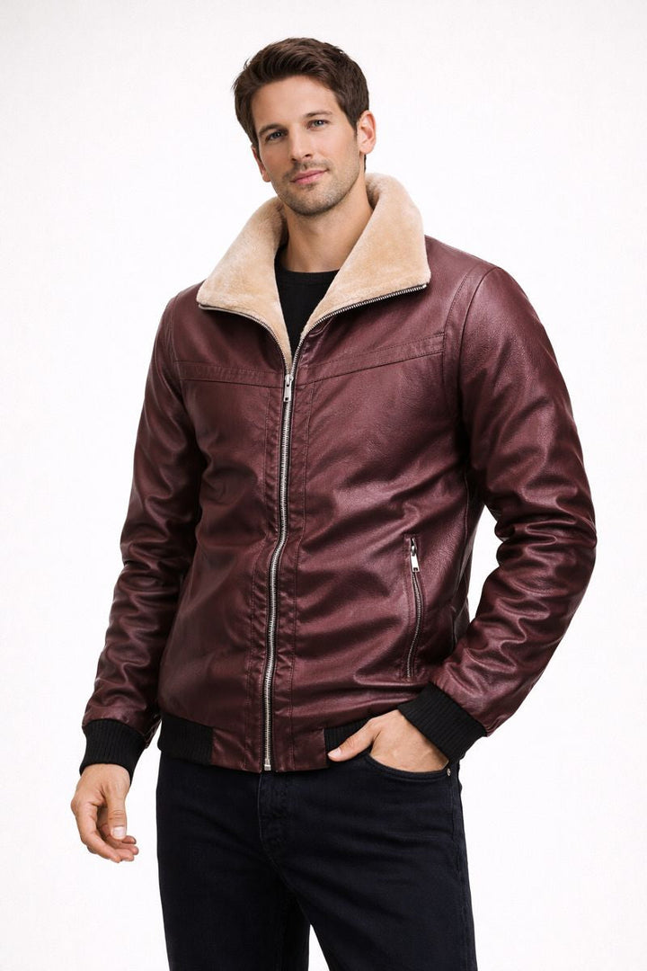 Veste effet cuir pour homme avec doublure intérieure - Rethan