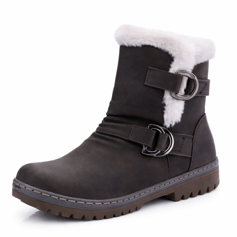 Bottes de neige à boucles pour femmes avec tige courte - Zynara