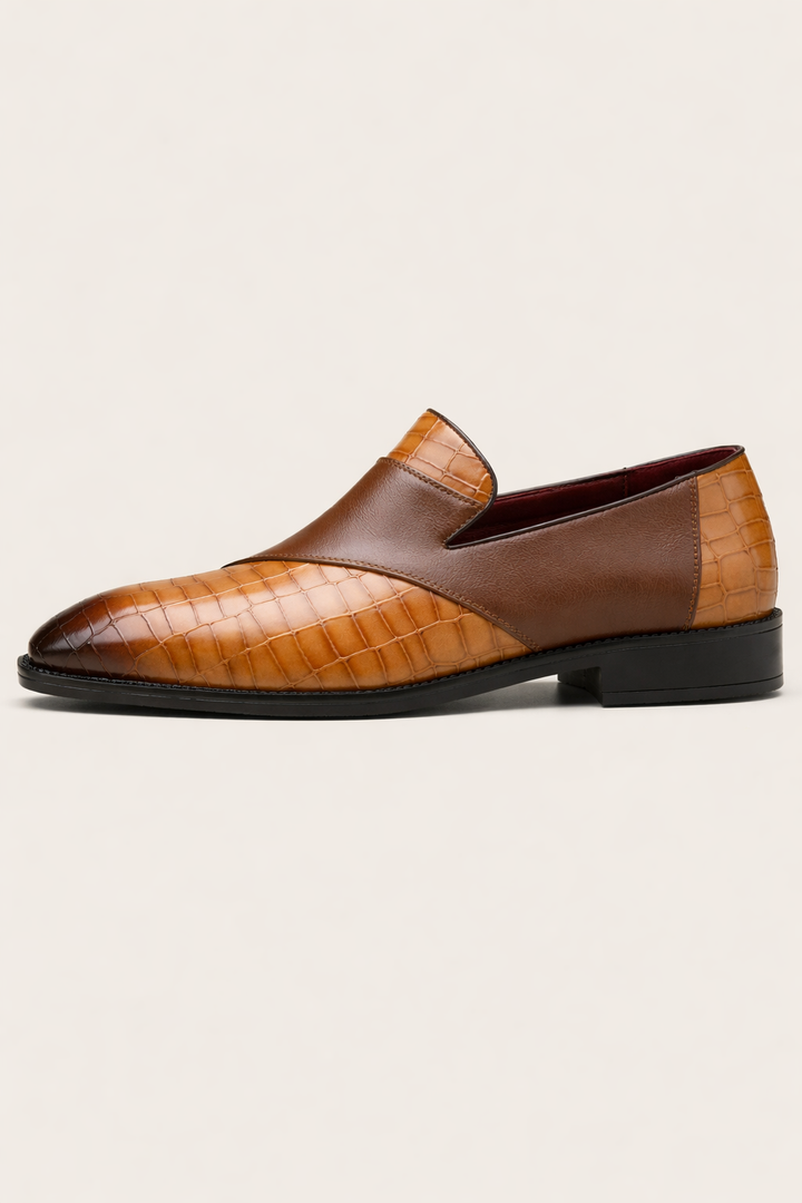 Mocassins en cuir végétalien avec texture gaufrée pour hommes - Barrett