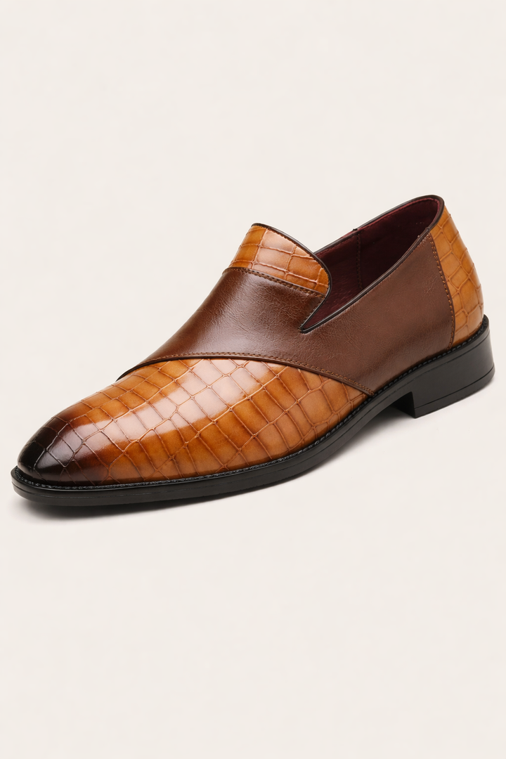 Mocassins en cuir végétalien avec texture gaufrée pour hommes - Barrett