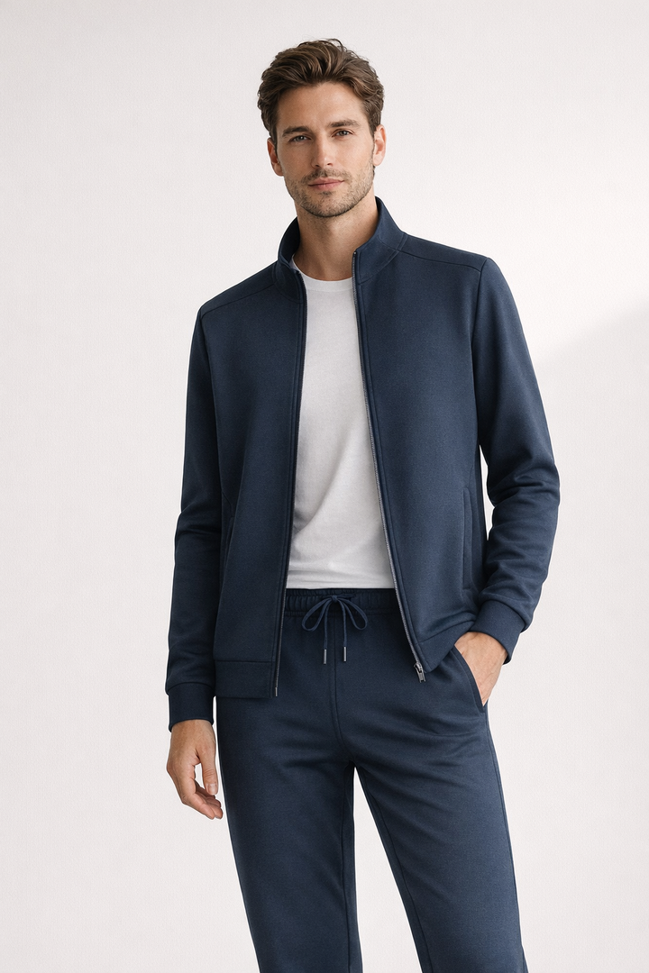 Ensemble de sport pour hommes avec fermeture éclair sur le devant et pantalon droit - Adrián