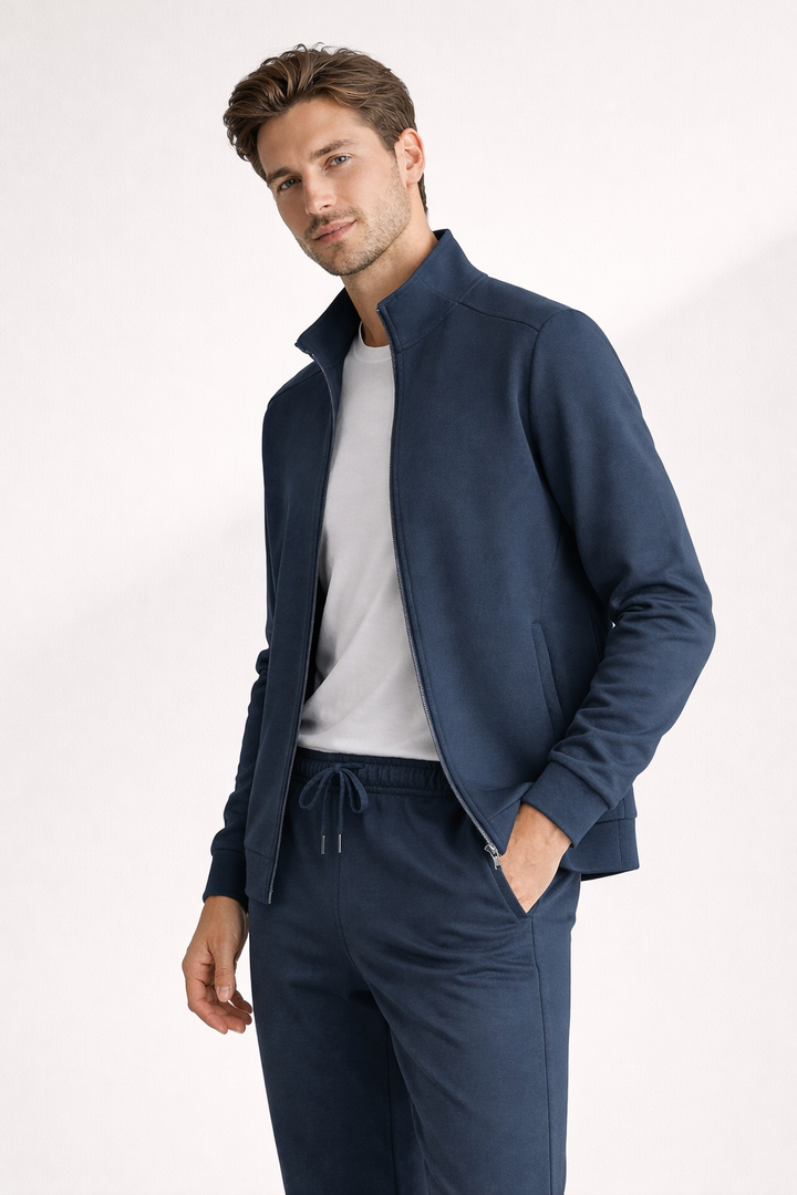 Ensemble de sport pour hommes avec fermeture éclair sur le devant et pantalon droit - Adrián