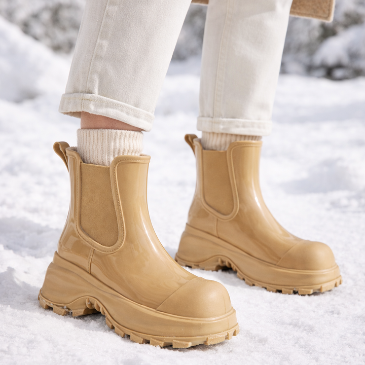 Bottes de pluie pour femmes à semelles épaisses et imperméables - Karilyn