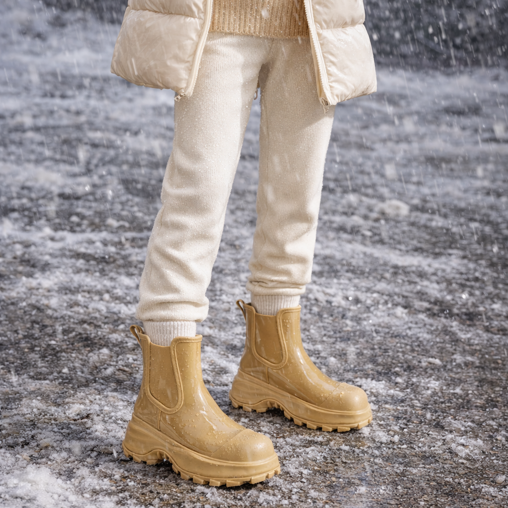 Bottes de pluie pour femmes à semelles épaisses et imperméables - Karilyn