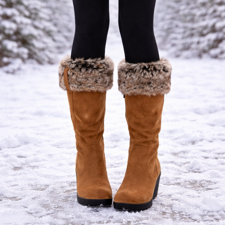 Bottes d'hiver pour femmes avec tige pliable et doublure thermique - Selvara