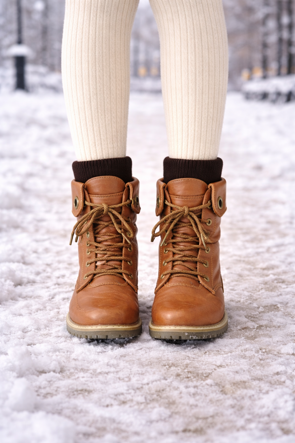 Bottines pour femmes à lacets croisés - Velkira