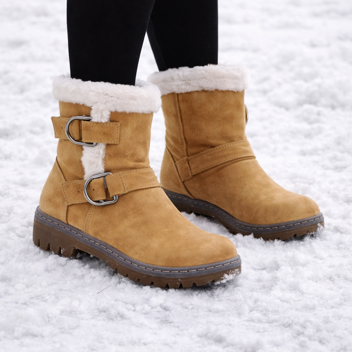 Bottes de neige à boucles pour femmes avec tige courte - Zynara