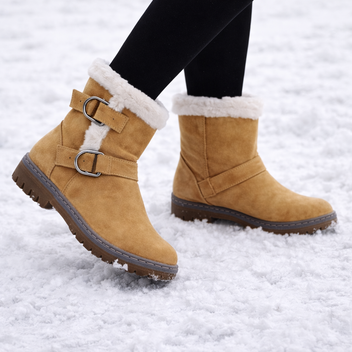 Bottes de neige à boucles pour femmes avec tige courte - Zynara