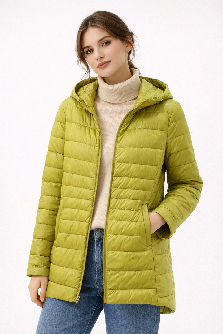Veste à capuche longue et légère pour femmes - Alva