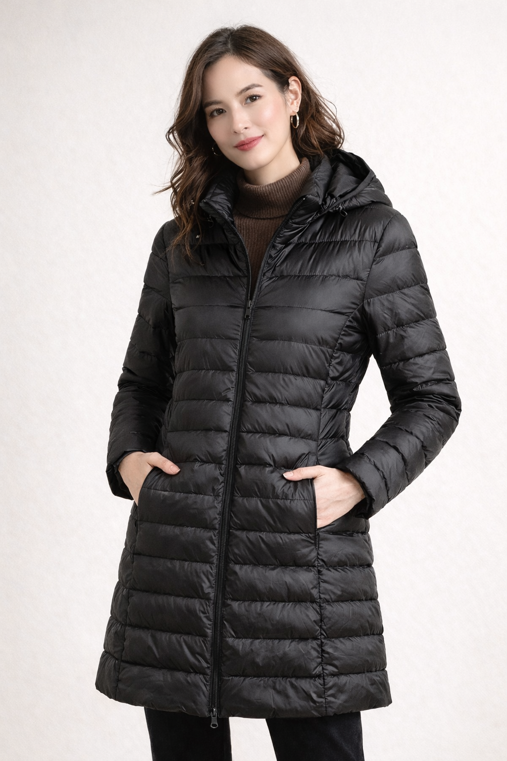 Veste longue à capuche pour femmes - Freja