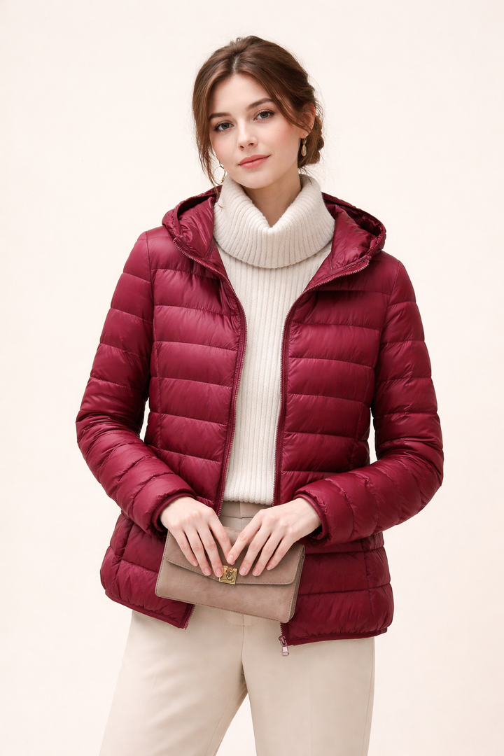 Veste matelassée légère à capuche pour femme - Aline