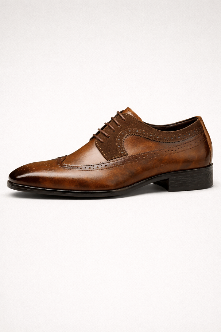 Chaussures habillées Oxford perforées classiques pour hommes - Brevion
