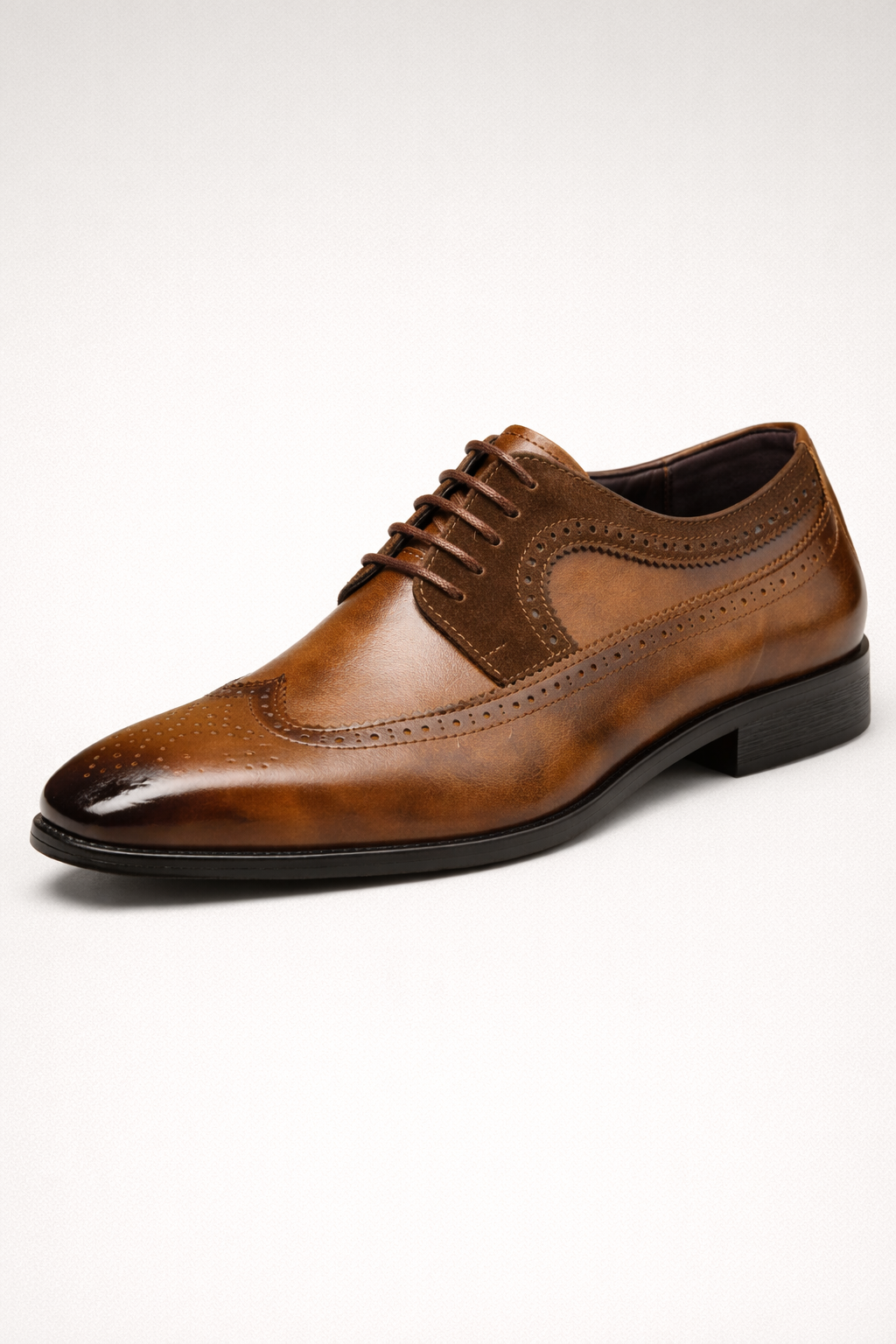Chaussures habillées Oxford perforées classiques pour hommes - Brevion