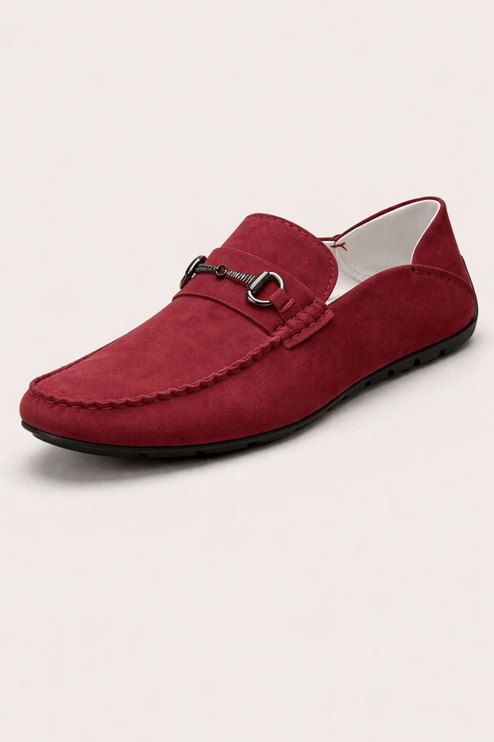 Mocassins à enfiler pour hommes avec détails métalliques sur le devant - Ricci