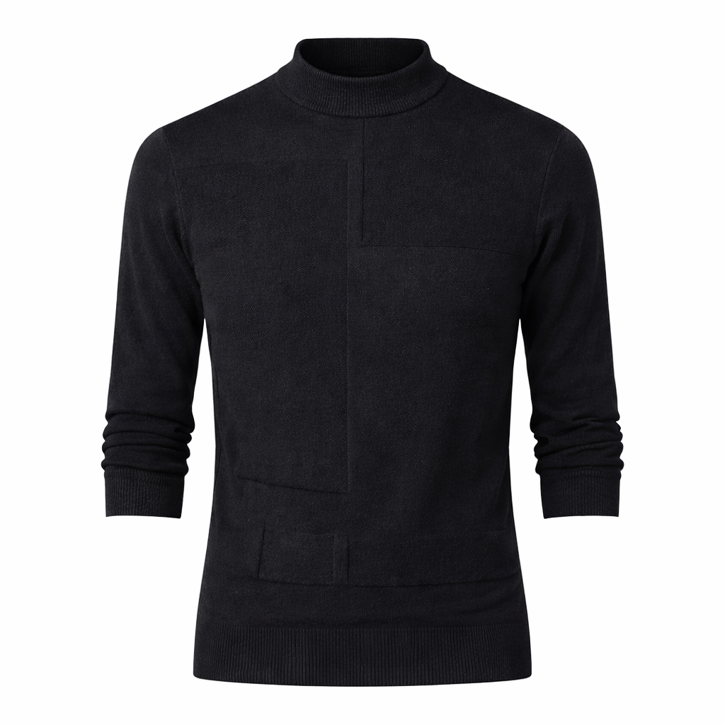 Pull basique en tricot à manches longues pour hommes - Rainer