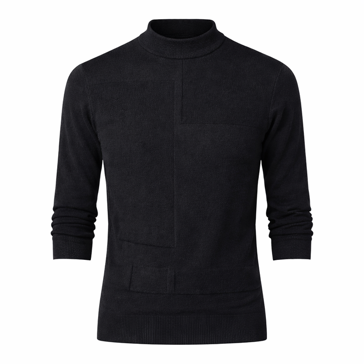 Pull basique en tricot à manches longues pour hommes - Rainer