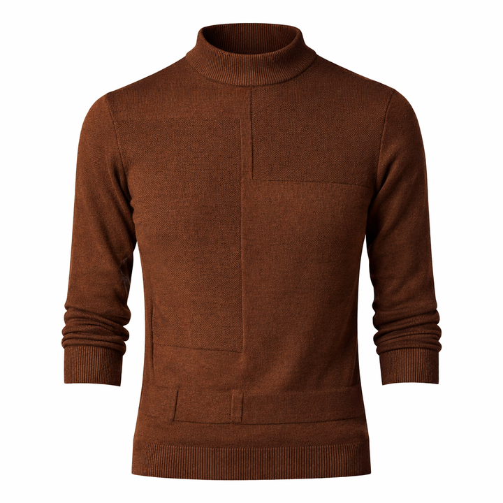 Pull basique en tricot à manches longues pour hommes - Rainer