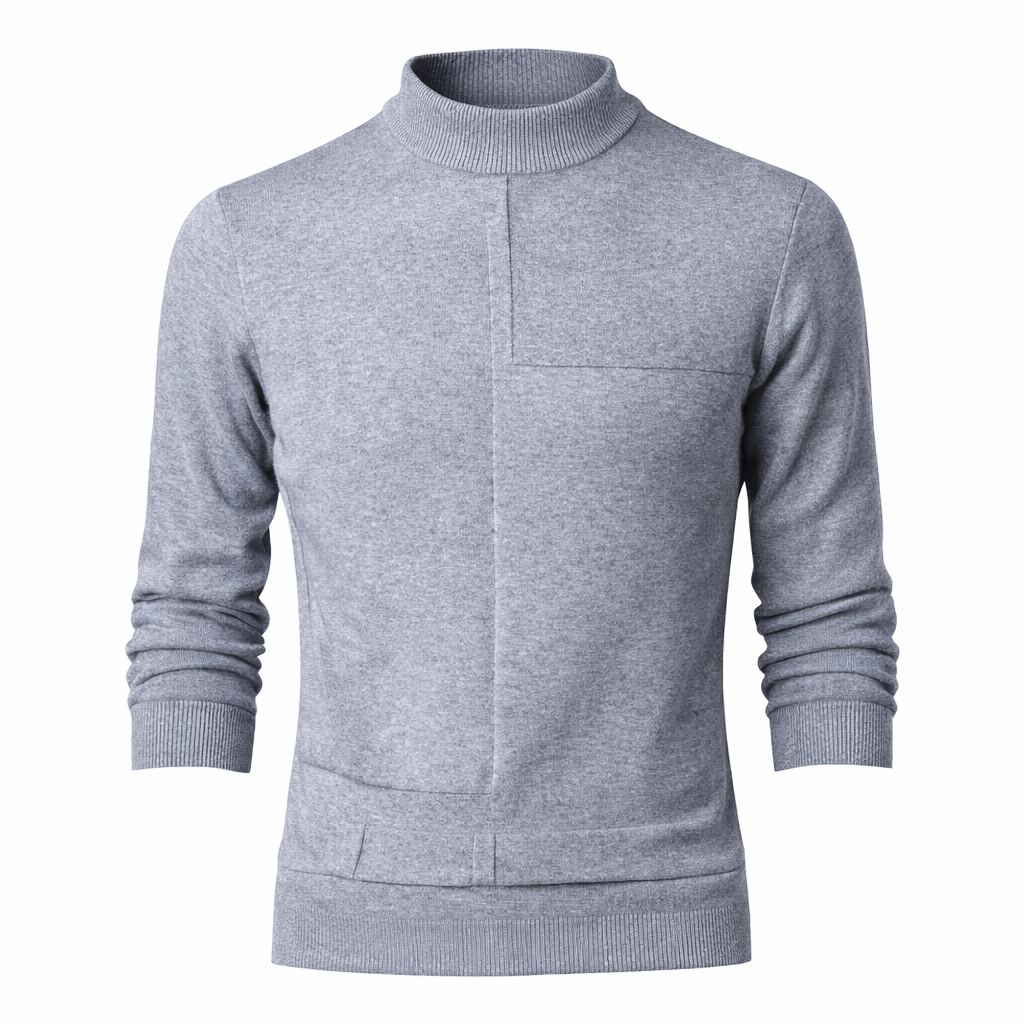 Pull basique en tricot à manches longues pour hommes - Rainer