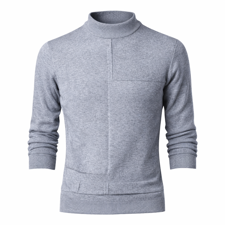 Pull basique en tricot à manches longues pour hommes - Rainer