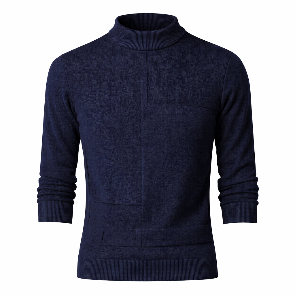 Pull basique en tricot à manches longues pour hommes - Rainer