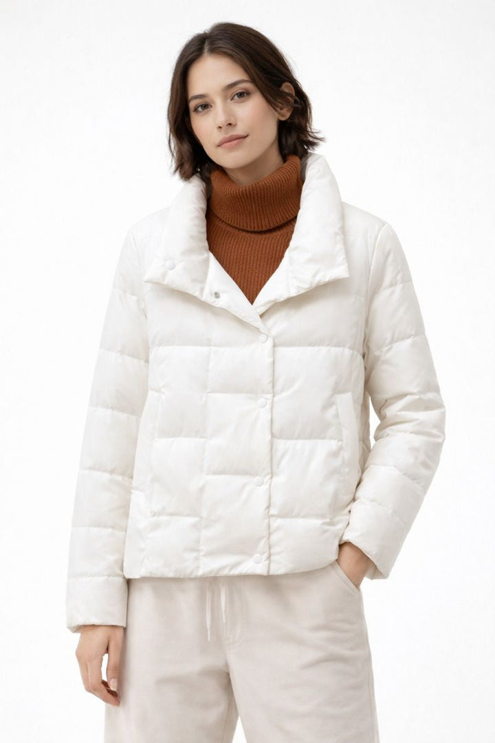 Veste courte matelassée à col montant pour femme - Valery