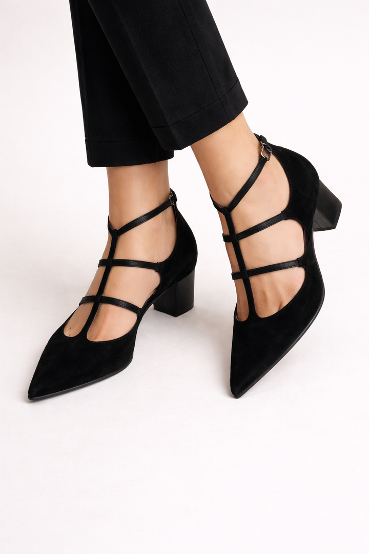 Chaussures pour femmes à fines lanières et petit talon - Aurore