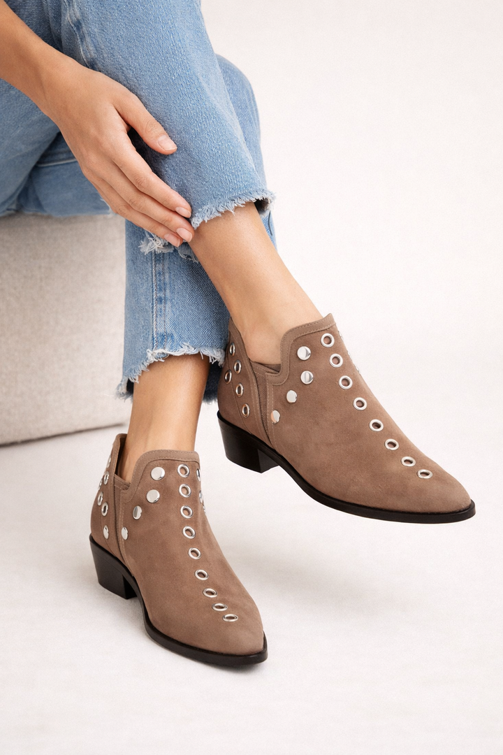 Bottes western pour femmes avec œillets métalliques - Molly