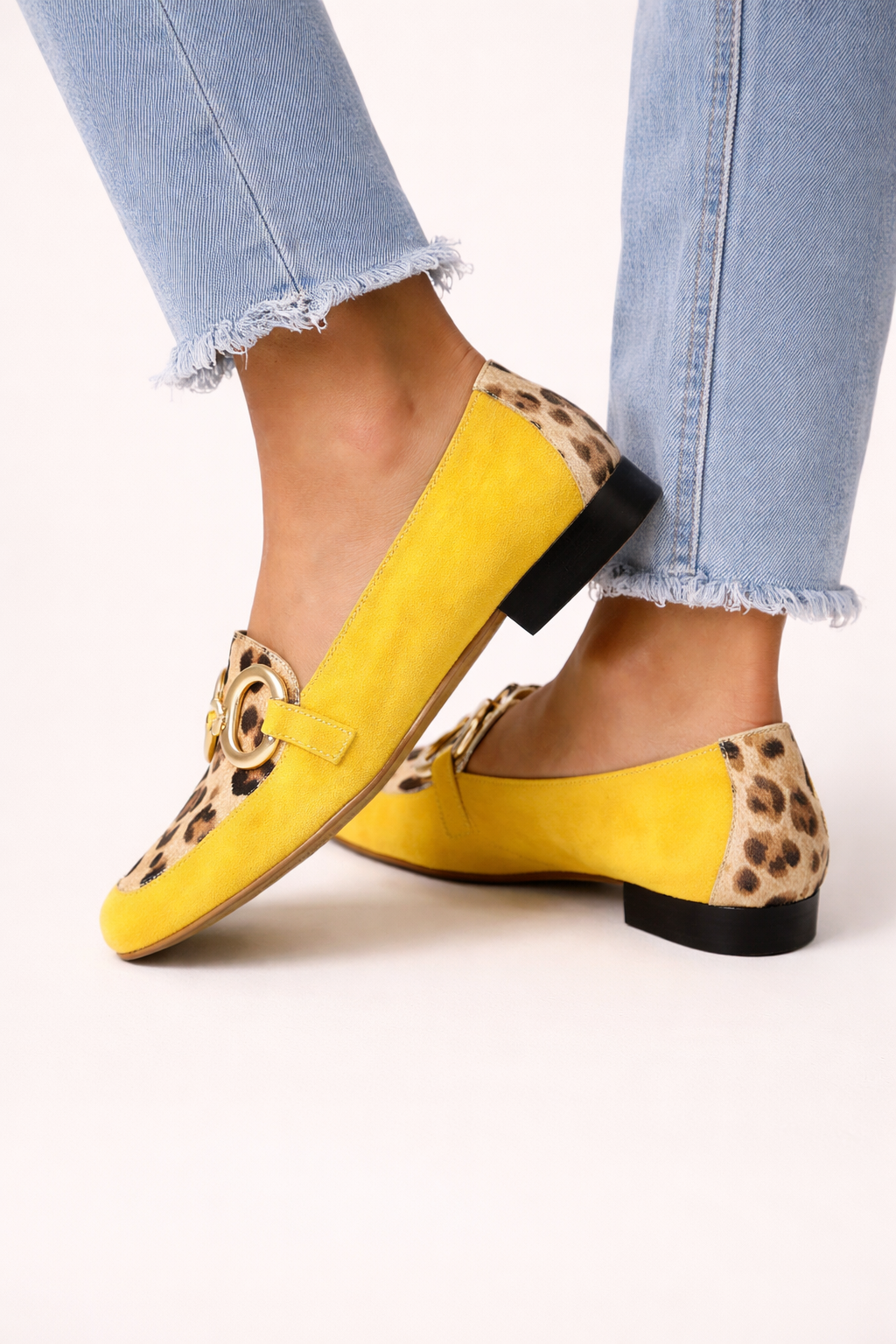 Mocassins pour femme avec détails animaliers et bordures métalliques - Aurélie
