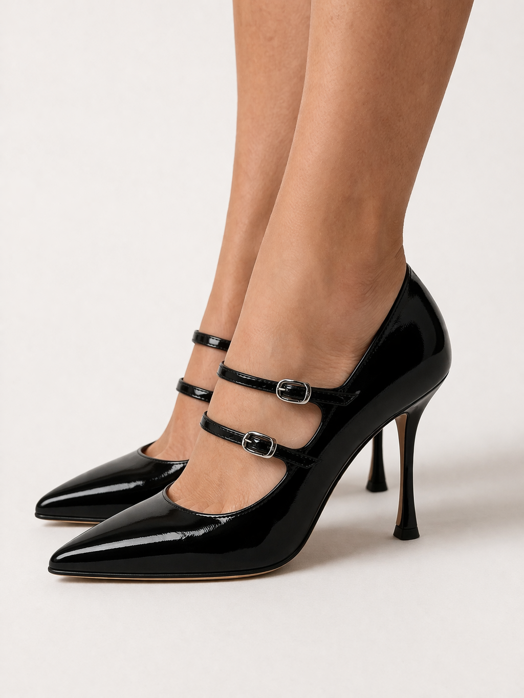 Chaussures pour femmes à double bride et talon fin - Séraphine