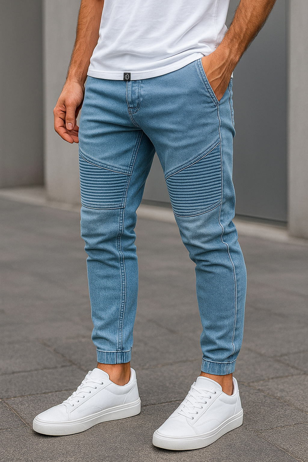 Pantalon slim style motard pour homme - Vareon