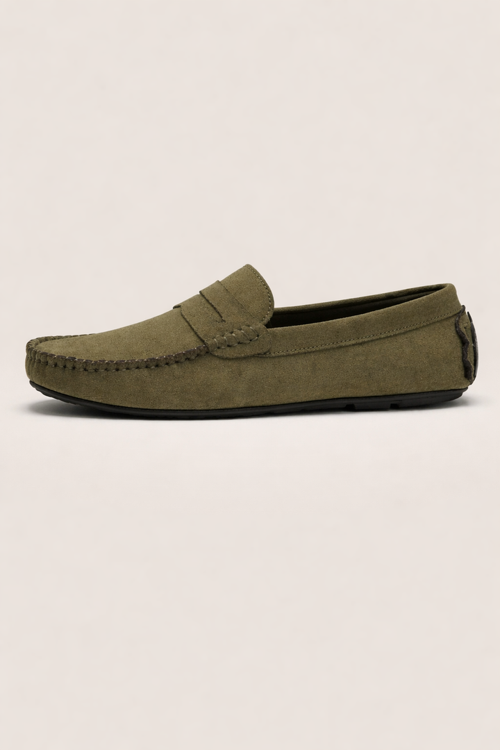 Mocassins en daim pour hommes avec design penny classique - Winslow