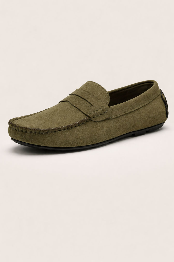 Mocassins en daim pour hommes avec design penny classique - Winslow
