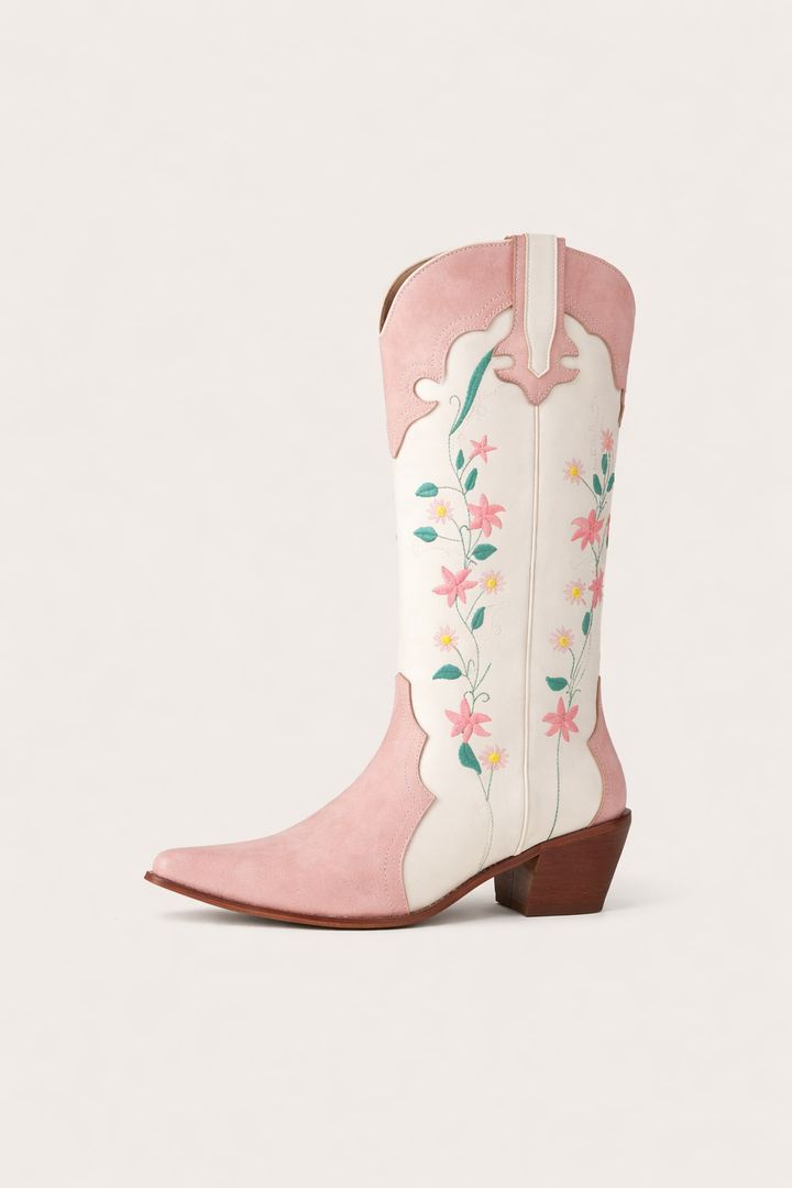 Bottes de cow-boy brodées classiques à bout pointu pour femmes - Lizzy
